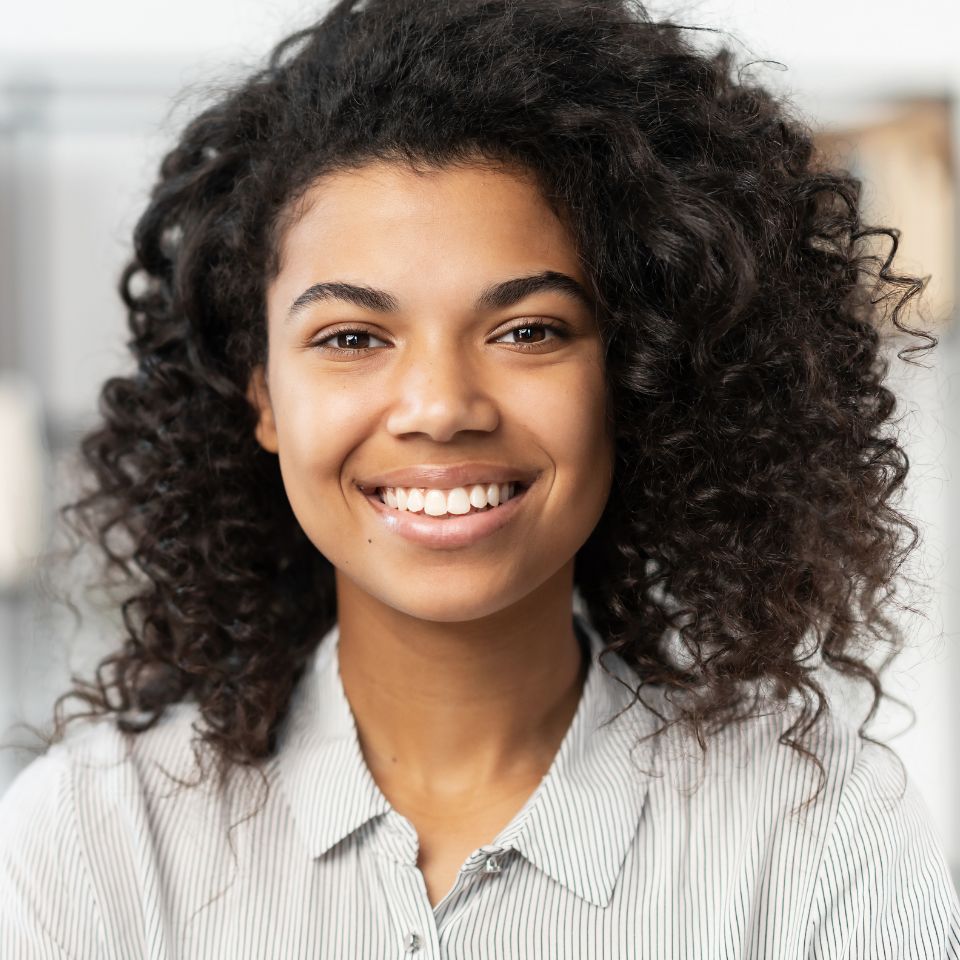 woman smiling